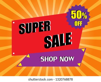 Sale banner vector for template background. tag illustration for advertising business promotion,shopping online,super sale
