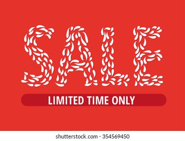 Sale Banner. Vector. Typography