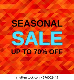 Sale banner. Vector web sticker. Seasonal offer discount label. Template design background