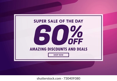 sale banner voucher template vector design with offer details