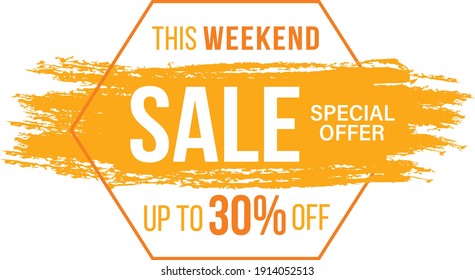 Sale banner weekend offer design 