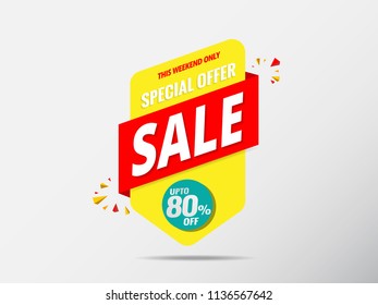 sale banner yellow
