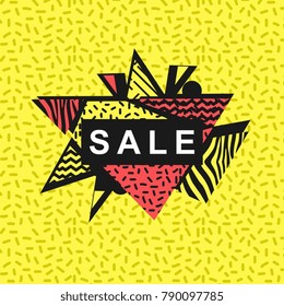 Sale banner yellow theme.