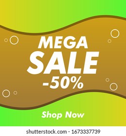 Sale banners. colorful Mega sale gradient tag. Vector poster, banner, and labels isolated.