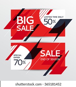 Sale banners design. Vector illustration.