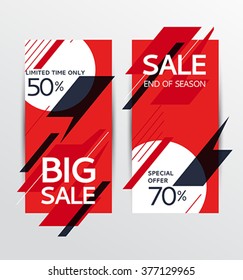 Sale banners design. Vector illustration.