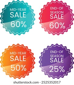 sale Banners and Discount Badges Eye Catching Promotional Graphics for Retail and Marketing