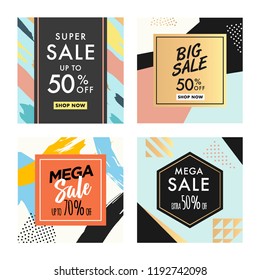 Sale banners template design