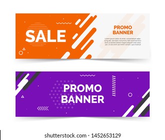 Sale banners with text space, abstract elements, waves,purple and red color. Template, card, layout, background for promotion, clearance, advertising retail