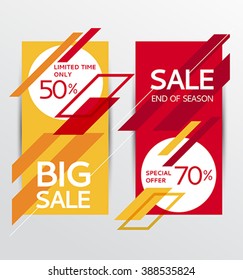 Sale banners. Vector illustration