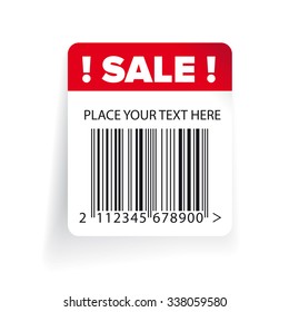 Sale barcode label template vector