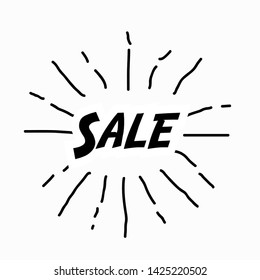sale, beautiful background with sunburst theme