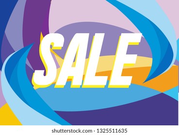 sale, beautiful greeting card background, poster or banner with twister theme. design vector illustration
