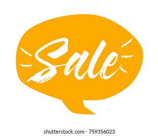 Sale, Beautiful greeting card poster with comic style text