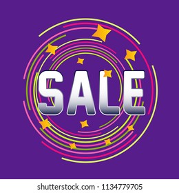 sale, beautiful label, background or sign with summer night party theme or holidays. vector design