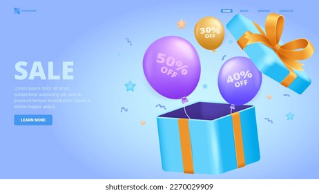 Sale, best offer, discount vector 3d illustration concept. Three dimensional concept for landing page, template, ui, web, mobile app, poster, banner, flyer.