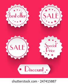 Sale, Best offer, Special price, discount trendy labels vector illustration, eps10, easy to edit
