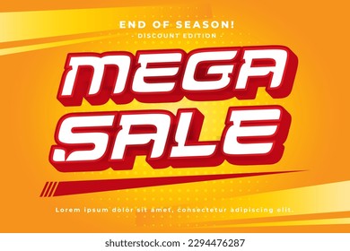 Sale big promo text effect, easy custom, modern style header or title promotion product or services, special offer discount sale, simple and clean background.