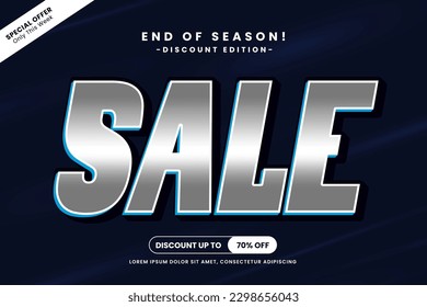 Sale big promo text effect, easy custom, modern style header or title promotion product or services, special offer discount sale, simple and clean background.