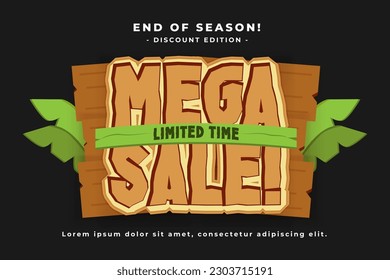 Sale big promo text effect, easy custom, modern style header or title promotion product or services, special offer discount sale, simple and clean background.