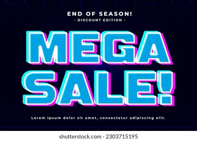 Sale big promo text effect, easy custom, modern style header or title promotion product or services, special offer discount sale, simple and clean background.