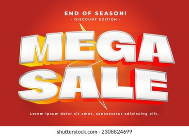 Sale big promo text effect, easy custom, modern style header or title promotion product or services, special offer discount sale, simple and clean background.
