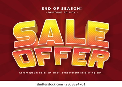 Sale big promo text effect, easy custom, modern style header or title promotion product or services, special offer discount sale, simple and clean background.