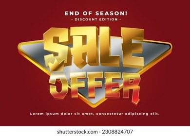 Sale big promo text effect, easy custom, modern style header or title promotion product or services, special offer discount sale, simple and clean background.