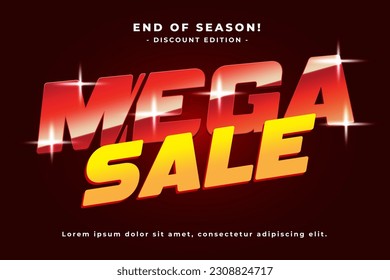 Sale big promo text effect, easy custom, modern style header or title promotion product or services, special offer discount sale, simple and clean background.