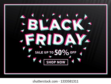 Sale black friday banner editable,