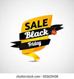 SALE Black Friday design template. Vector illustration EPS 10