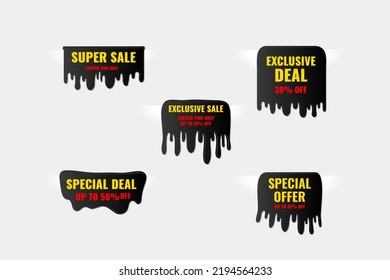 Sale, black friday label banner background vector hot offer. price cartoon