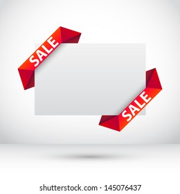 Sale. Blank paper tag. Vector Bestseller