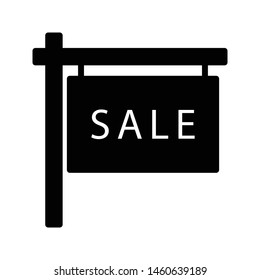 sale board glyph flat vector icon