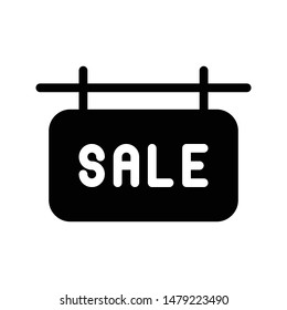 sale board glyph flat vector icon