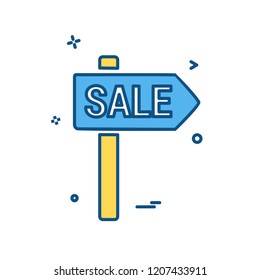 Sale board icon design vector