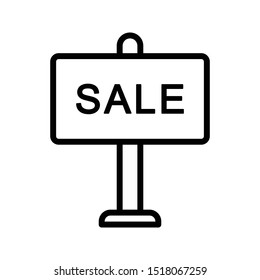 sale board thin line vector icon