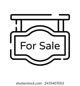 Diseño de vector de tablero de venta aislado sobre fondo blanco