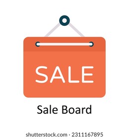 Sale Board Vector  Flat Icon Design illustration. Ecommerce and shopping Symbol on White background EPS 10 File