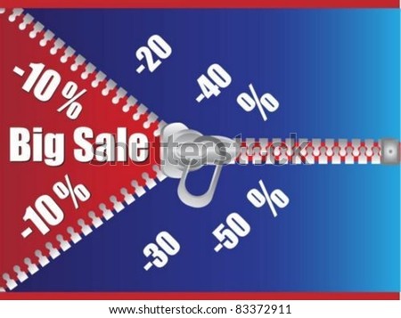 Sale board with zipper