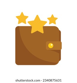 Sale bonus star wallet icon. Flat illustration of Sale bonus star wallet vector icon for web design isolated