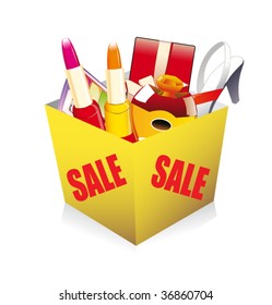 caja de venta para cosméticos