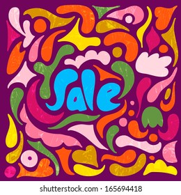 Sale, bright background