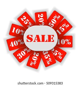 Sale. Bright banner. vector illustration