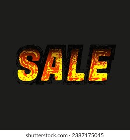 Sale brush vector text vector background in dark
