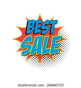  sale bubble talk in pop-art style