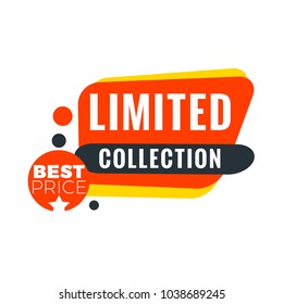 Sale bunner template. Vector design element for your promotion. Red, yellow and blue color theme. Rounded speech bubble