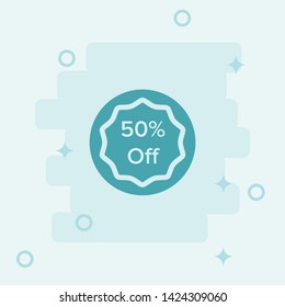Sale Button Design Icon. Simple icon, blue colored icon illustration. 