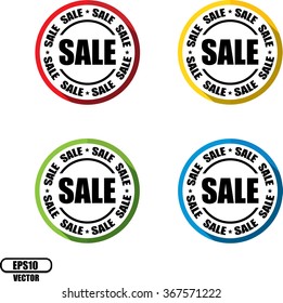 Sale, Button, label and sign - Vector illustration