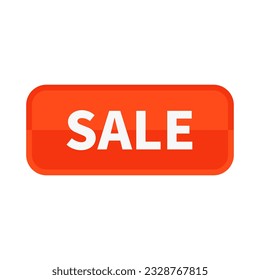Sale Button In Orange Color Rectangle Shape For Business Sale
